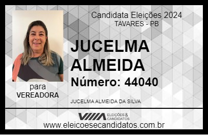 Candidato JUCELMA ALMEIDA 2024 - TAVARES - Eleições