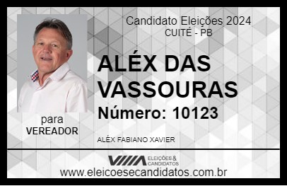 Candidato ALÉX DAS VASSOURAS 2024 - CUITÉ - Eleições