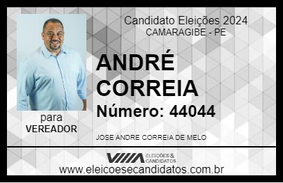 Candidato ANDRÉ CORREIA 2024 - CAMARAGIBE - Eleições