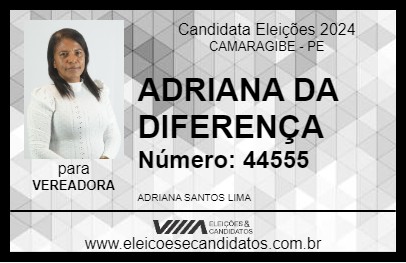 Candidato ADRIANA DA DIFERENÇA 2024 - CAMARAGIBE - Eleições