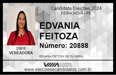 Candidato EDVANIA FEITOZA 2024 - FEIRA NOVA - Eleições