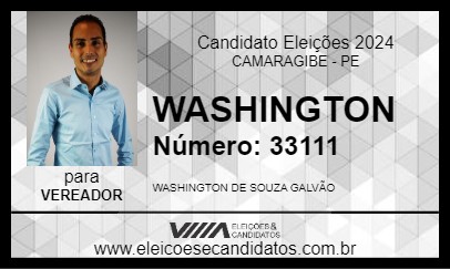 Candidato WASHINGTON 2024 - CAMARAGIBE - Eleições