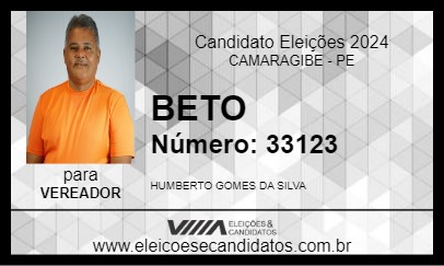 Candidato BETO 2024 - CAMARAGIBE - Eleições