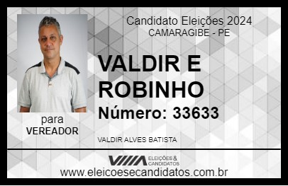 Candidato VALDIR DO OITENTA 2024 - CAMARAGIBE - Eleições