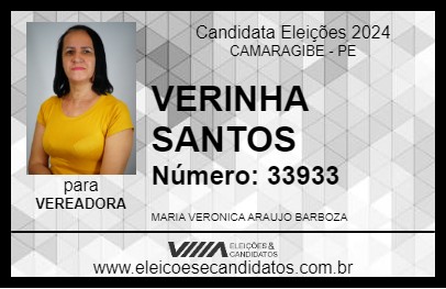 Candidato VERINHA SANTOS 2024 - CAMARAGIBE - Eleições