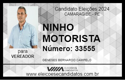 Candidato NINHO MOTORISTA 2024 - CAMARAGIBE - Eleições