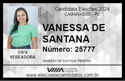 Candidato VANESSA DE SANTANA 2024 - CAMARAGIBE - Eleições