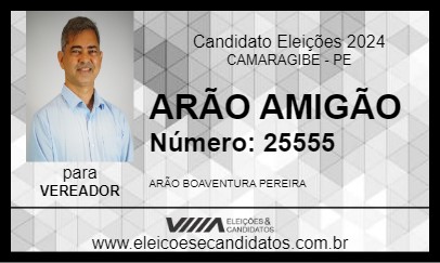 Candidato ARÃO AMIGÃO 2024 - CAMARAGIBE - Eleições