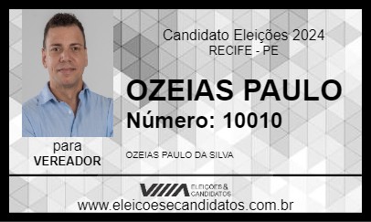 Candidato OZEIAS PAULO 2024 - RECIFE - Eleições