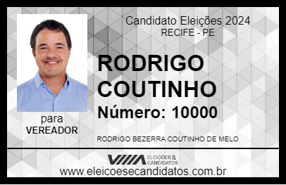 Candidato RODRIGO COUTINHO 2024 - RECIFE - Eleições