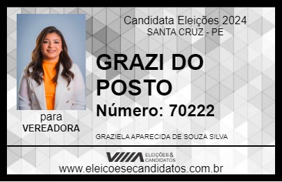 Candidato GRAZI DO POSTO 2024 - SANTA CRUZ - Eleições