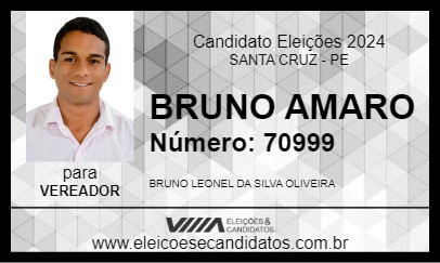 Candidato BRUNO AMARO 2024 - SANTA CRUZ - Eleições