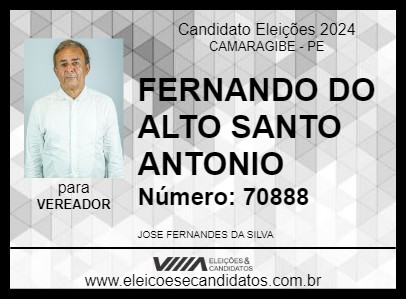 Candidato FERNANDO DO ALTO SANTO ANTONIO 2024 - CAMARAGIBE - Eleições