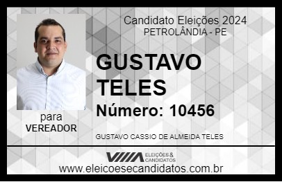 Candidato GUSTAVO TELES 2024 - PETROLÂNDIA - Eleições