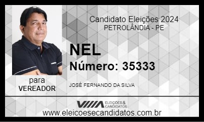 Candidato NEL 2024 - PETROLÂNDIA - Eleições