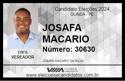 Candidato JOSAFA MACARIO 2024 - OLINDA - Eleições