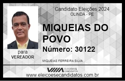 Candidato MIQUEIAS DO POVO 2024 - OLINDA - Eleições