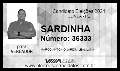 Candidato SARDINHA 2024 - OLINDA - Eleições