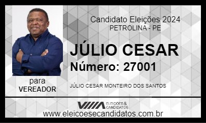 Candidato JÚLIO CESAR 2024 - PETROLINA - Eleições