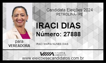 Candidato IRACI DIAS 2024 - PETROLINA - Eleições