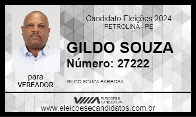 Candidato GILDO SOUZA 2024 - PETROLINA - Eleições