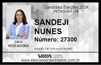 Candidato SANDEJI NUNES 2024 - PETROLINA - Eleições