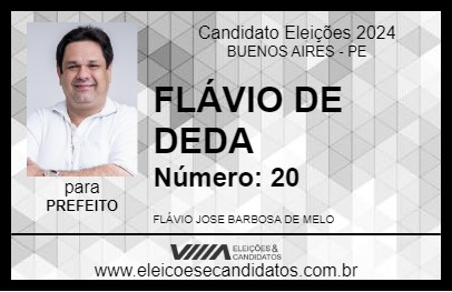 Candidato FLÁVIO DE DEDA 2024 - BUENOS AIRES - Eleições