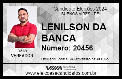 Candidato LENILSON DA BANCA 2024 - BUENOS AIRES - Eleições