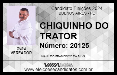 Candidato CHIQUINHO DO TRATOR 2024 - BUENOS AIRES - Eleições