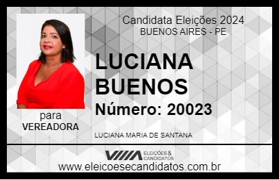 Candidato LUCIANA BUENOS 2024 - BUENOS AIRES - Eleições