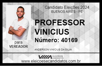 Candidato PROFESSOR VINICIUS 2024 - BUENOS AIRES - Eleições