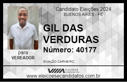 Candidato GIL DAS VERDURAS 2024 - BUENOS AIRES - Eleições