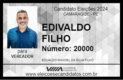 Candidato EDIVALDO FILHO 2024 - CAMARAGIBE - Eleições