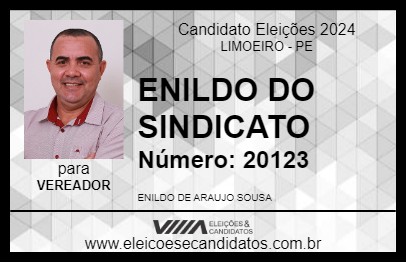 Candidato ENILDO DO SINDICATO 2024 - LIMOEIRO - Eleições