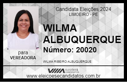 Candidato WILMA ALBUQUERQUE 2024 - LIMOEIRO - Eleições