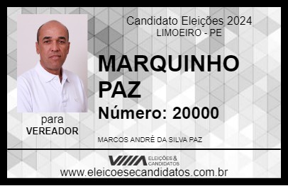 Candidato MARQUINHO PAZ 2024 - LIMOEIRO - Eleições