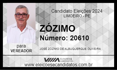 Candidato ZÓZIMO 2024 - LIMOEIRO - Eleições