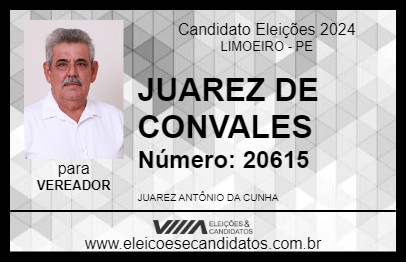 Candidato JUAREZ DE CONVALES 2024 - LIMOEIRO - Eleições