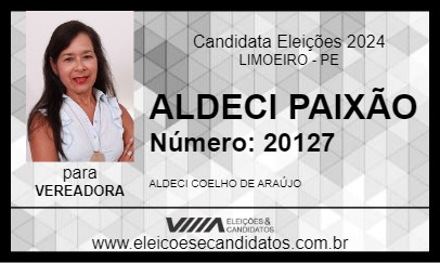 Candidato ALDECI PAIXÃO 2024 - LIMOEIRO - Eleições