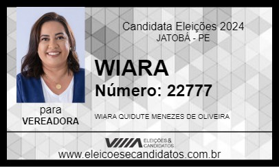 Candidato WIARA 2024 - JATOBÁ - Eleições