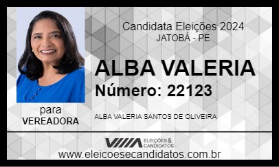 Candidato ALBA VALERIA 2024 - JATOBÁ - Eleições