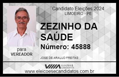 Candidato ZEZINHO DA SAÚDE 2024 - LIMOEIRO - Eleições