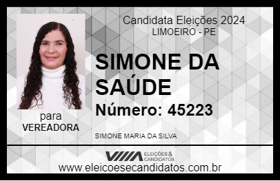 Candidato SIMONE DA SAÚDE 2024 - LIMOEIRO - Eleições