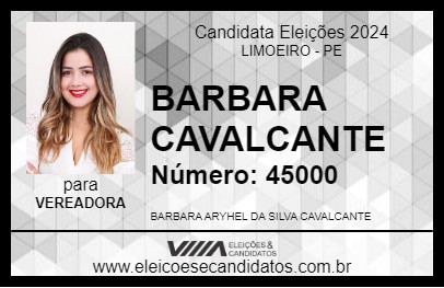 Candidato BARBARA CAVALCANTE 2024 - LIMOEIRO - Eleições