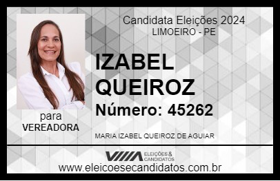 Candidato IZABEL QUEIROZ 2024 - LIMOEIRO - Eleições