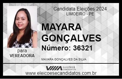 Candidato MAYARA GONÇALVES 2024 - LIMOEIRO - Eleições