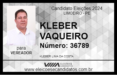 Candidato KLEBER VAQUEIRO 2024 - LIMOEIRO - Eleições