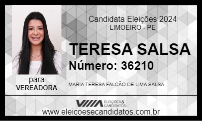 Candidato TERESA SALSA 2024 - LIMOEIRO - Eleições