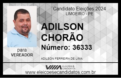 Candidato ADILSON CHORÃO 2024 - LIMOEIRO - Eleições