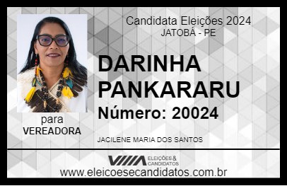 Candidato DARINHA PANKARARU 2024 - JATOBÁ - Eleições